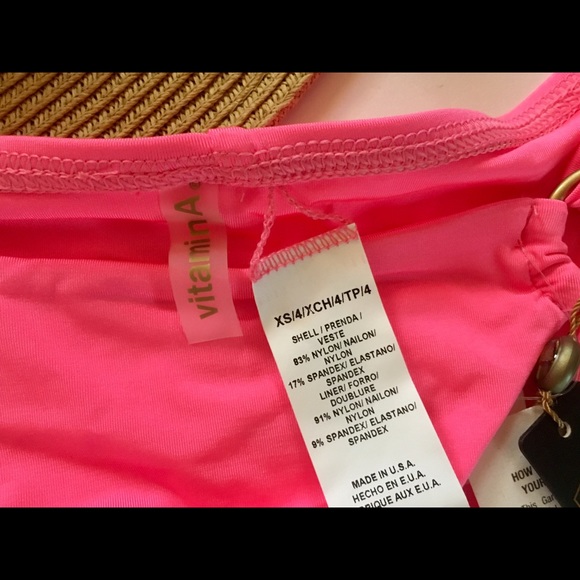 Vitamin A Cheeky bikini bottoms,sz xs, hot pink - Picture 5 of 6